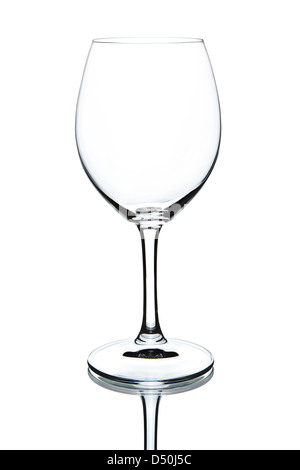 Svuotare wineglass isolato Foto Stock