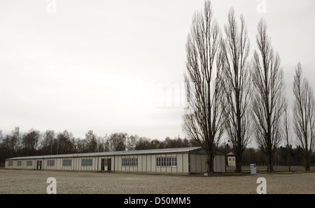 Campo di Concentramento di Dachau. Campo nazista di prigionieri aperto nel 1933. Caserma. Germania. Foto Stock