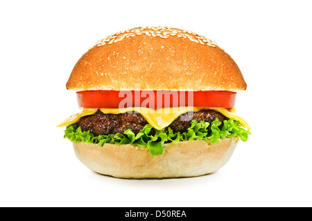 Sandwich con cipolla rossa isolato Foto Stock