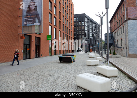 Tallinn, Estonia, in case quartiere Rotermann Foto Stock