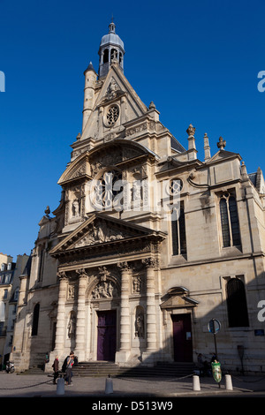 Chiesa di Saint Etienne du Mont, Parigi, Ile de France, Francia Foto Stock