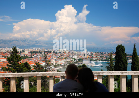 Spalato, vista dalla collina di Mariano Foto Stock