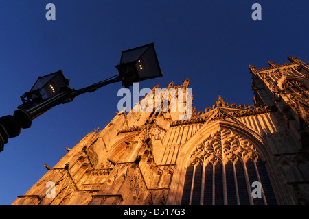 York Minster al tramonto Foto Stock