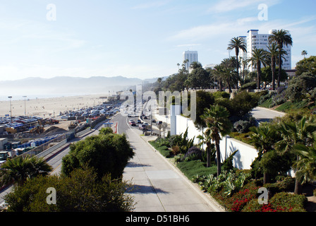 Pacific Coast Highway in Santa Monica Foto Stock