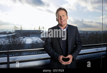 Bundesliga tedesca club Borussia Dortmund del direttore Hans-Joachim Watzke sorrisi a Dortmund, Germania, 09 dicembre 2010. Foto: Bernd Thissen Foto Stock