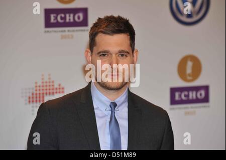 Il cantante canadese Michael Bublé all'Echo Awards 2013 a Berlino. Marzo 21, 2013 Foto Stock