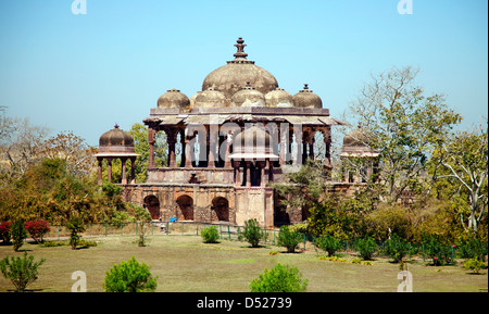 Ranthambore Fort,Rajasthan,architettura indiana,vecchio rudere,struttura costruita,architettura e costruzioni, antica,Religione,l'Induismo. Foto Stock