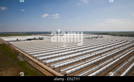 Solare impianto elettrico a SANLUCAR LA MAYOR, Siviglia Foto Stock