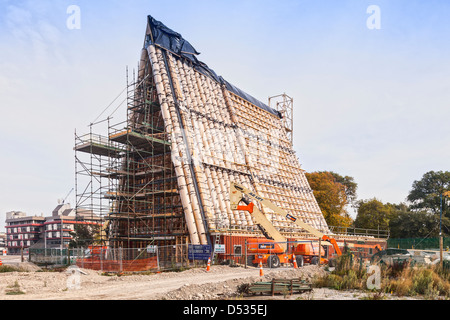 La Cattedrale di cartone è una sostituzione temporanea per la Cattedrale di Cristo che fu gravemente danneggiata nel terremoto del 2011. Foto Stock