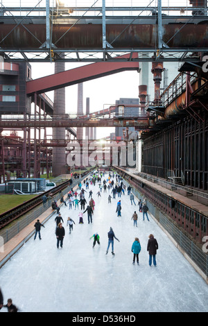 Essen, Germania, la pista di pattinaggio su ghiaccio Zollverein a Essen Foto Stock