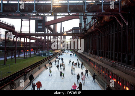 Essen, Germania, la pista di pattinaggio su ghiaccio Zollverein a Essen Foto Stock