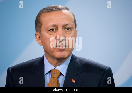 Berlino, Germania, il primo ministro turco Recep Tayyip Erdogan, AKP Foto Stock