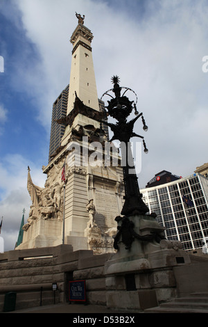 Indiana Civil War Memorial nel centro di Indianapolis Foto Stock