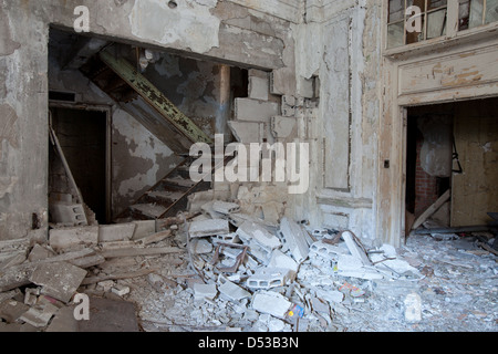 Abbandonato Lee Plaza hotel a Detroit, Michigan Foto Stock