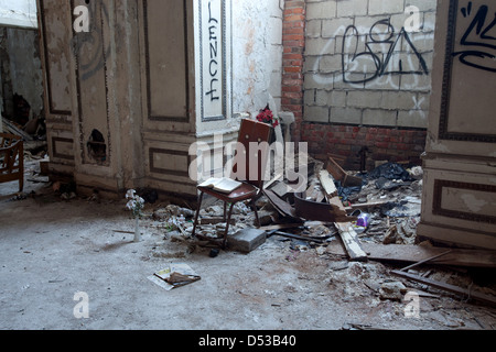 Abbandonato Lee Plaza hotel a Detroit, Michigan Foto Stock