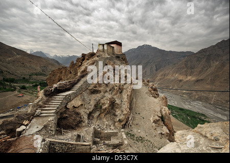 Monastero di dhankar in Himalaya mountain Foto Stock