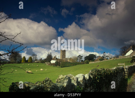 North Bovey village, Devon, Inghilterra, Regno Unito Foto Stock