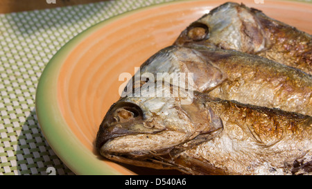 Stile Thailandese frittura di pesce sgombro Foto Stock