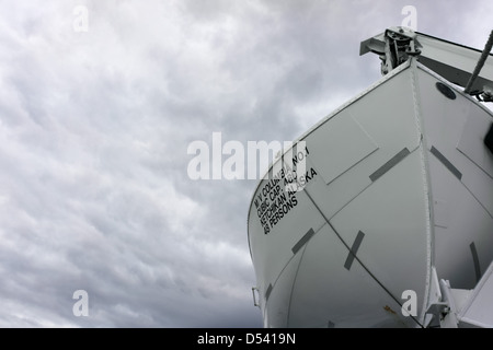 Scialuppa di salvataggio della Alaska FERRY M/V Columbia Foto Stock