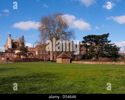 Eaton college chapel vista posteriore e degli edifici circostanti e motivi. Foto Stock