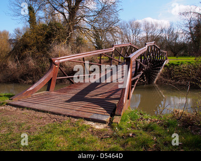 Famoso ponte di legno in motivi di Eton College Royal Berkshire Foto Stock