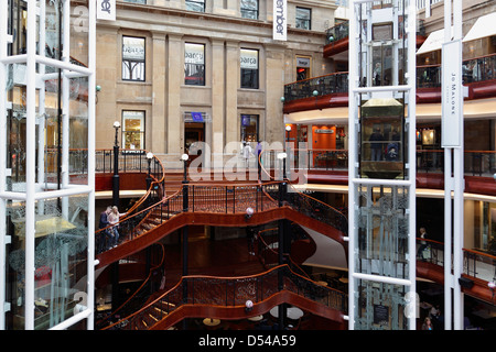 Princes Square Shopping Centre off Buchanan Street nel centro della città di Glasgow, Scotland, Regno Unito Foto Stock