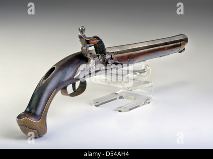 Il francese Flintlock pistol realizzato intorno al 1790. Foto Stock