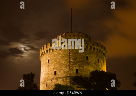 Torre Bianca di Thessaloníki. Foto Stock