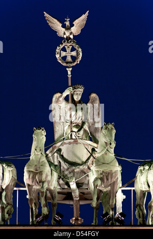 Berlino, Germania, la Quadriga del nastro porta Burger Foto Stock