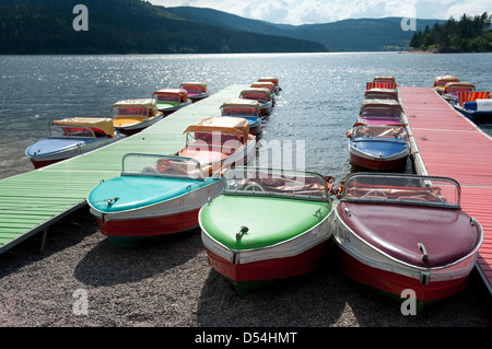 San Biagio, Germania, noleggiare pedalò colorato Schluchsee Foto Stock