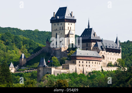 Il castello di Karlstejn, Karlstejn, Bohemia Repubblica Ceca Foto Stock