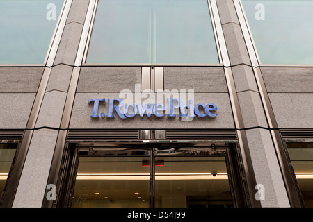 T Rowe Price edificio anteriore - USA Foto Stock