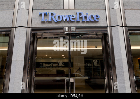 T Rowe Price edificio anteriore - USA Foto Stock