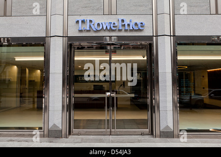 T Rowe Price edificio anteriore - USA Foto Stock