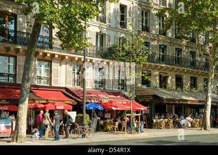 Street Cafe vicino a Pont du Neuf, Parigi, Francia Foto Stock