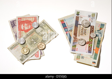 Amburgo, Germania denaro cubano cubano in pesos convertibili e peso Foto Stock