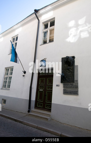 La scuola di dramma di estone di accademia di musica e teatro di Toom-Kooli, Toompea nella città vecchia di Tallinn Tallinn, Estonia Foto Stock