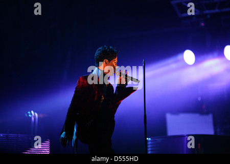 Il rock/ pop/ funk musicista Prince in concerto in occasione dell'annuale Festival Sziget a Budapest, Ungheria, Martedì, Agosto 9, 2011. Foto Stock