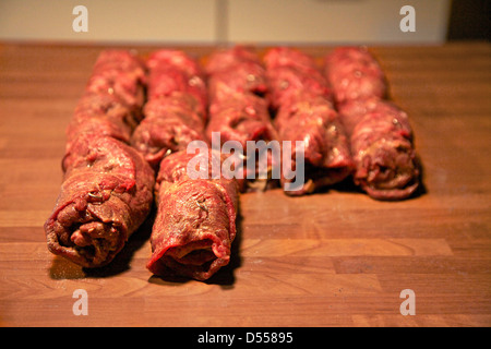 Involtini di crudo Foto Stock