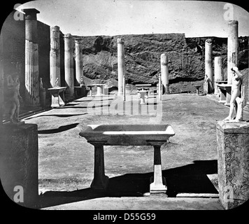 Pompei: corte interna o peristilio della casa, Pompei. Foto Stock