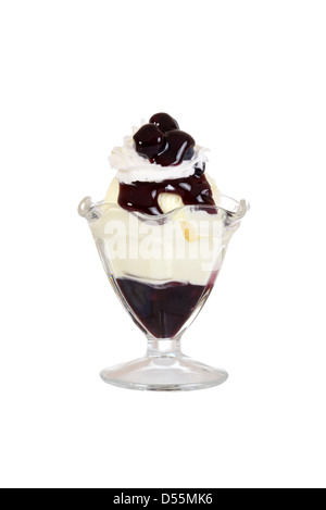 Isolato gelato di mirtilli Foto Stock