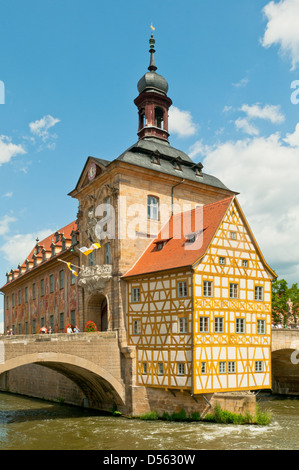 Il vecchio municipio, Alt Rathaus, Bamberg, Franconia, Germania Foto Stock