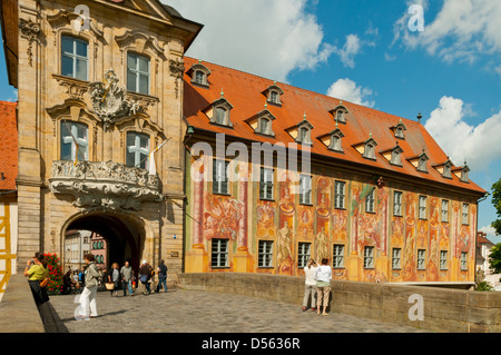 Il vecchio municipio, Alt Rathaus, Bamberg, Franconia, Germania Foto Stock