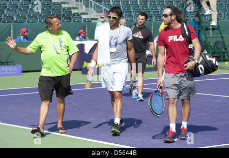 Marzo 24, 2013 - Miami, Florida, Stati Uniti d'America - 2013 Tennis - Sony Open Tennis: Ex mondo #1 Jelena JANKOVIC (SRB) in azione qui durante i suoi due ore di match contro Nadia PETROVA (RUS). Jankovic ha vinto 76(7), 64 e si sposta per il 4° round e si troverà di fronte /w (foto di Andrea, Patrono)..Tennis - Sony Open Tennis - ATP World Tour Masters 1000 - Centro di tennis a Crandon Park Key Biscayne, Miami, Florida USA - Giorno 7 - Domenica 24 Marzo 2013..Â© CameraSport - 43 Linden Ave. Countesthorpe. Leicester. In Inghilterra. LE8 5PG - Tel: +44 (0) 116 277 4147 - admin@camerasport.com - www.camerasport.com (credito Immagine: © e Foto Stock