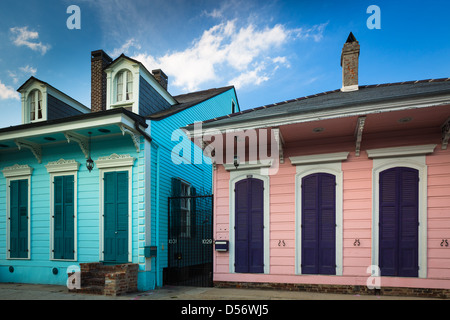 Tipico edificio francesi nella zona del quartiere di New Orleans, in Louisiana. Foto Stock