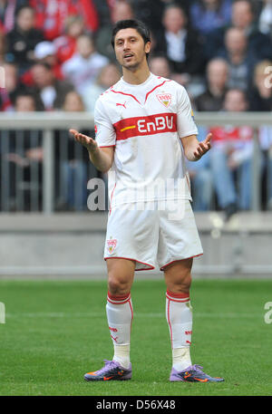 Stuttgart, Ciprian Marica durante il match della Bundesliga Bayern Monaco di Baviera vs VfB Stuttgart a stadio Allianz Arena di Monaco di Baviera, Germania, 27 marzo 2010. Stoccarda ha vinto th ematch 2-1. Foto: Andreas Gebert Foto Stock