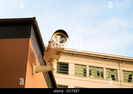 Videocamera di sicurezza, sorveglianza stretta. Foto Stock