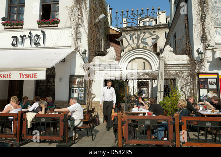 Cracovia in Polonia, ristorante ebraico Ariel in Ulica Szeroka in Kazimierz Foto Stock