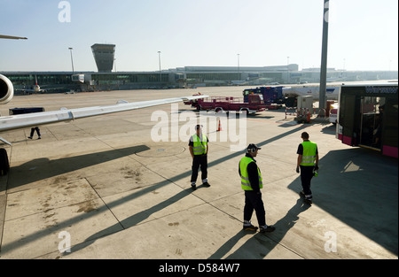 Varsavia, Polonia, lotto macchina a Chopin di Varsavia aeroporto Foto Stock