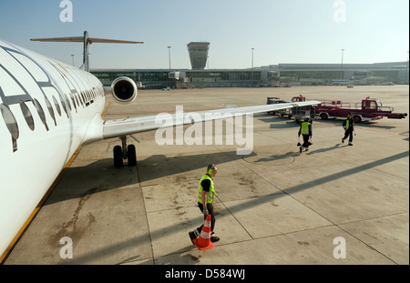 Varsavia, Polonia, lotto macchina a Chopin di Varsavia aeroporto Foto Stock